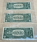 Lot Of  3  Circulated  1 Blue Seal Silver Certificates   Series 1957 A