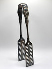 Antique Silverplate Asparagus Tongs Inspired By Dominick   Haff s  charles Ii 