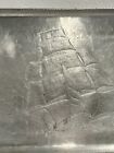 Vintage Arthur Armour Hammered Aluminum Serving Tray Sailing Scene 15   x10   
