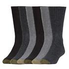 Gold Toe Men s Harrington Crew Socks  Multipairs  Charcoal light  6-pairs  Large