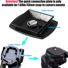 2-pack Universal 43x43mm Quick Release Plate Set For Velbon Tripods  Compatible