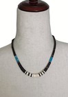 Vintage Santo Domingo Heishi Necklace Turquoise Shell Native American Graduated 