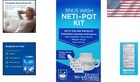 Neti Pot Nasal Rinse Kit With 30 Saline Packets - Gentle Sinus Relief For All