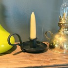 Vintage Style Iron Candle Holder 4  Chamberstick For Power Outages   Decor