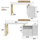 Ivinta 55 1  L Shaped Desk With Drawer Cabinet And Storage Hutch For Living Room