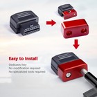 Obd Ii Port Lock aluminum Anti Theft Obd2 Lock  Car Diagnostic Port Red