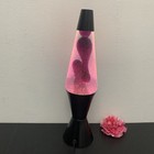 Vtg Lava Lite Lamp Midnight Series Clear Liquid Pink   Purple Lava