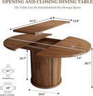Round-to-oval 47 2    63  Extendable Dining Room Table Dust-proof 2-tier Shelf