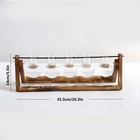 Wooden Stand Hanging Glass Vase Terrarium Hydroponics Container Pot Decor 