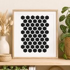 Geometric Hexag Cre Large Reusable Wall Stencil For Painting Diy Home Decor Temp