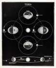 C 1850 Smith Astronomy Print Neap   Spring Tide Cycle Lunar Phases Moon Surf