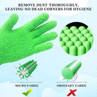 Evridwear 2 Pairs Microfiber Dusting Soft Cleaning Gloves House Auto Family Pack