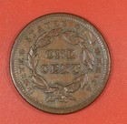 1842 Braided Hair Large Cent Lg  Date  xf    free S h After 1st Item 