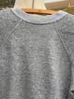 Vintage 70s 80s  Blank Sweatshirt S Grey Distressed Raglan Thin Punk