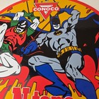 Vintage Conoco Gasoline Porcelain Sign - Batman Robin Comic Gas Pump Sign