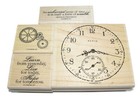 Stampin Up Wood Mount Rubber Stamp Sense Of Time - Set Of 4