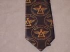Black Gold Masonic Necktie Wings Blue Lodge Freemason Fraternity New 