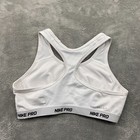 Nike Pro Sports Bra Girls Extra Large White Racerback Spell Out Sportswear Gym