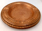 Sweeney   Boland Socony Asphalt Ashtray Bronze Metal Deco Rochester Ny  Vintage