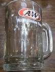 6  A w All American Food Thick Heavy Glass W  Handle Cup Mug Stein Root Beer
