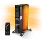 Electric Oil Filled Radiator Space Heater 7-fin Thermostat Room Radiant 1500w