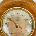 Taylor Stormoguide Vintage Barometer Wood Case Round Made In England