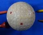Antique Vintage Mesh Golf Ball  spalding-pga   4 Vintage Golf Tees  Display Box