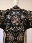 Exceptional 19th C Hand Emb Chinese Robe W Foo Dog Rondelles   Scenes   Figures