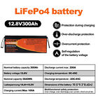 12v 300ah Lifepo4 Lithium Battery 15000 cycles 200a Bms Solar Off-grid Rv 3 8kwh