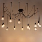 Diy Edison Vintage Industrial Loft Spider Chandelier Pendant Ceiling Light Lamp