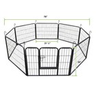 24 Inch 8 Panel Heavy Duty Metal Pet Dog Playpen Kennel Exercise Fence Cage