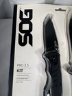 Sog Pro 3 5 Knife Kit Nip 4 7    Fixed Blade W sheath 3 15    Folding Flat Tool New