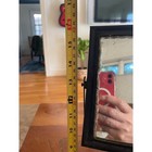 Antique Victorian Cast Iron Vanity Mirror With Original Aged Glass