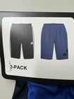 Adidas Youth Two Pack Shorts Black blue