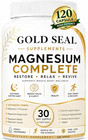 Magnesium Supplement 120 Capsules Natural Mineral Complex For Sleep Energy And