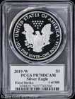 2019-w Proof  1 American Silver Eagle Pcgs Pr 70 Dcam   First Strike Cleveland S