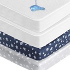 Crib Sheets waterproof Bamboo Crib Mattress Protector Crib Pad Cover 4 Pack Set