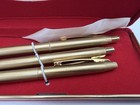 Vintage Gold Colored Centennial Pen   Pencil Writing Set In Box