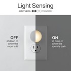 Mini Led Night Light  Plug-in  Dusk To Dawn Sensor  Warm White  Compact  Ambi   