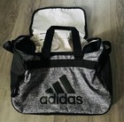 Adidas Duffel Gym Bag  Gray black Sport Travel Overnight Large Strap