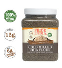 Pride Of India Cold Milled Raw Chia Ground - Omega-3   Fiber Superfood Jar