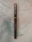 Parker 180 Brown Marble Laque Gold Filled Trim Fountain Pen X m 14k Gold Nib  