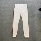 Majestic Baseball Pants Mens 34 White Red Tapered Ankle Authentic Collection