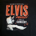 Elvis Presley Live In Concert King Of Rock   Roll Music Black Xl Graphic T-shirt