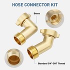 2pcs Brass 45   90   Garden Hose Elbow Connector 3 4  Adapter W  Washer Heavy Duty