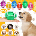 6 Pcs 4 5   Spiky Squeaker Colorful Football Dog Toys For Medium