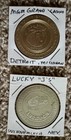 Lot Of 14 Different Vintage Casino Machine Tokens Various Casinos Some Very Old