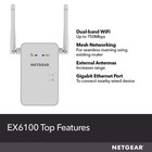 Netgear Wifi Range Extender Ac-750 Open Box Ex6100v2  Tested  Free Ship