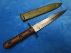 Original Vintage Italian Ww2 Fascist Dagger Mvsn Fighting Knife And Scabbard