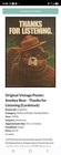 Vtg 70s Original Smokey The Bear Poster In Excellent Vtg Rare Condition 